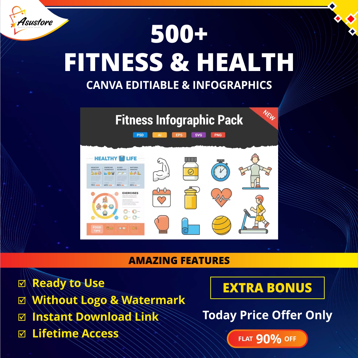 1-4.jpg 500+ Fitness and Health Infographic Post - Advanced Course for Fitness Coach - Image 1