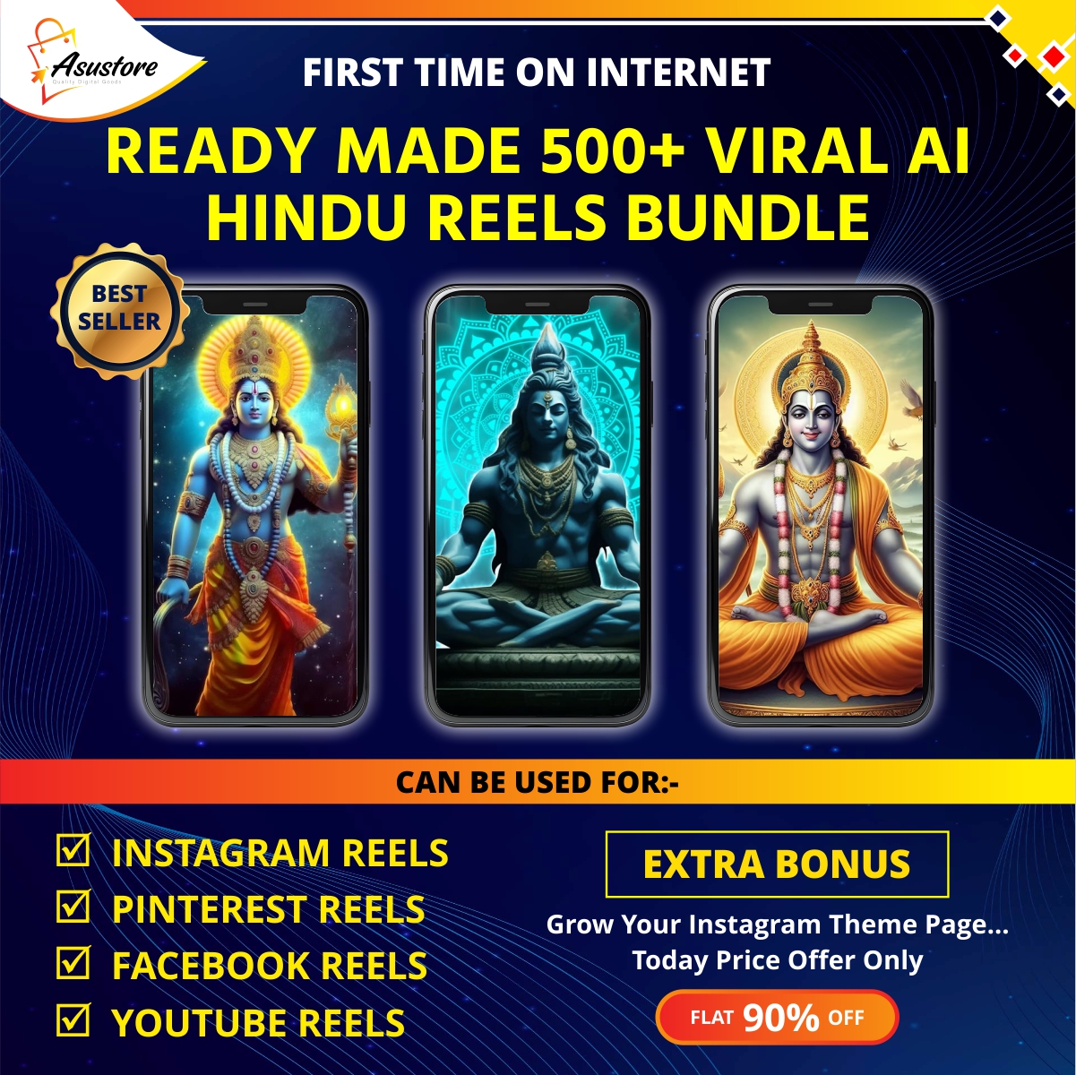 1.jpg AI Hindu Gods Reels Bundle - Grow Your Instagram Theme Page - Image 1